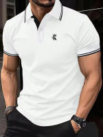 Camisa Polo Para Hombre Camiseta De Golf Casual Corta Cuello Clásico Basic Botones Frontales Verano Ajuste Regular Polyester - details 3