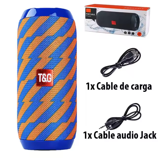 TG Altavoz con Bluetooth TG117 Portátil Manos Libres 5W Recargable Inalámbrico Radio FM, USB, AUX, TF hasta 10m de distancia - 1