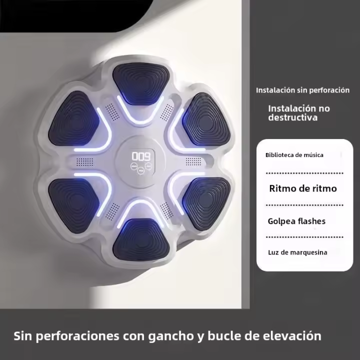 Equipo De Entrenamiento De Boxeo Con Obra De Música Bluetooth Inteligente Para Niños Y Adultos Máquina De Boxeo De Ejercicio Fitness En La Pared - 1