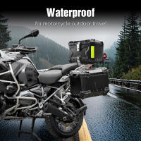 Baúl para motocicleta, baúl impermeable para motocicleta, baúl de aluminio para motocicleta con cerradura de seguridad, 45 litros, baúl negro para motocicleta, impermeable, a prueba de polvo y antirrobo, negro - details 4