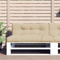 vidaXL Cojines para sofá de palets 2 unidades tela en color Crema/Negro/Rojo vino tinto y más | acolchados duraderos para sofás de jardín terraza exterior - details 12