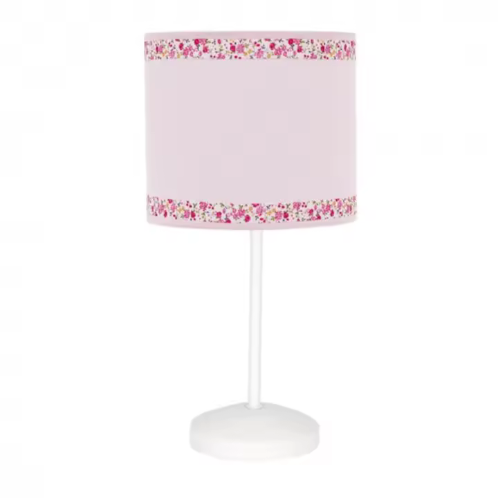 Lámpara de Mesa FABRILAMP Sobremesa Cenefa Rosa 1xe14 - Diseño Elegante - 1