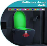Luces LED RGB Para Inodoro Impermeables Lámpara De Baño Con Sensor De Movimiento PIR 16 Colores Luz Atmosférica Colorida Para Ambiente - details 6