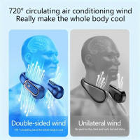 Ventilador de Cuello Almalux® con Pantalla Digital Inteligente – Portátil, Recargable USB, 5 Velocidades y 78 Salidas de Aire - details 2