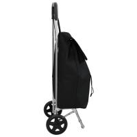 Carro de compras vidaXL con ruedas Negro 35 L - details 0