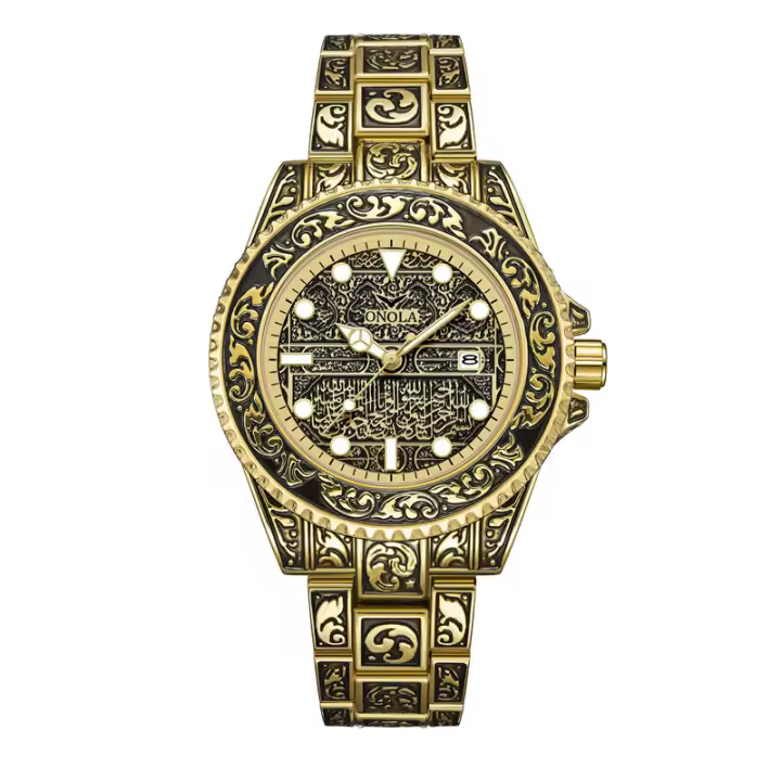 Reloj De Pulsera Masculino ONOLA Vintage Resistente Al Agua Con Correa De Acero Original Moda Casual Lujo Dorado Relogio Masculino - 1