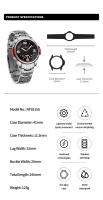 Reloj De Cuarzo Para Hombre NAVIFORCE Casual Resistente Al Agua Con Manos Luminosas Reloj De Pulsera De Acero Inoxidable Para Negocios Y Uso Diario - details 1