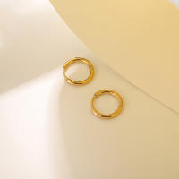 10Pcs/Lot Aros De Oído De Acero Inoxidable Circulares Doradas Para DIY Joyería Findings Geometría Círculo Metal Para Creación De Joyas - details 7