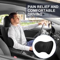 Cojín Lumbar ergonómico de Espuma viscoelástica, cojín Lumbar para Respaldo, cojín Lumbar para Asientos de Coche y sillas de Oficina (Negro) - details 4