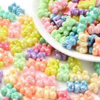 30pcs Makaron AB Elegantes Ondas De Oso Acrílico Colgantes Para Crear Llaveros Pendientes Collares Y Aretes Joyería - details 0