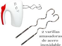 BATIDORA DE VARILLAS AMASADORA DE MANO 5 VELOCIDADES 250W ACCESORIOS INCLUIDOS MP-BV250 - details 4