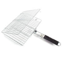Cesta De Asado Plegable Portátil En Acero Inoxidable Con Mango Para Pescado Verduras Camarones Accesorios De Cocina Al BBQ - details 4