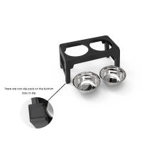 BOOTEELY Cuenco De Alimentación Elevado Para Perros Con Soporte Ajustable Y Doble Cuenco De Acero Inoxidable Para Alimentos Y Agua Para Perros Pequeños Medianos Y Grandes - details 0