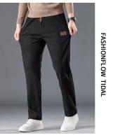 Pantalones De Corduroy Para Hombre Moda Otoño Invierno Tejido De Veludo Bo'ao Pantalones Rectos Negocios Cintura Media Talla Regular - details 14