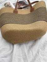 Bolso De Hombro Para Mujer Vintage Hecho a Mano Capacidad Grande Bolso De Paja Bohemio Verano Playa Casual Bolsa De Verano - details 8
