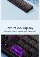 AULA F99 pro Teclado Mecánico RGB Bluetooth 2.4G Wireless Gasket 3-Modo Hot Plug PBT 8000mah Personalizable Para Gaming - details 3