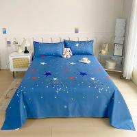 Sábana Plana De Cama Doble Con Estampado De Flor Roja Sábana Superior De Poliéster 100% Para Cama Individual/Reina/King - details 8
