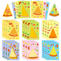 Juego De Puzle De Pegatinas DIY Pizza Divertido Y Educativo Para Niños 6 Hojas Para Todas Las Ganas Juguetes Para Juntar Unisex - details 0