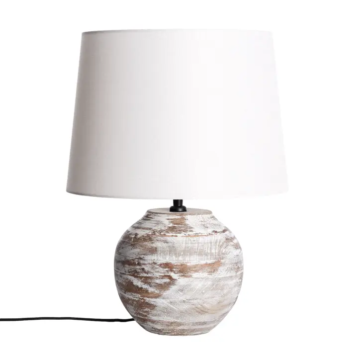 Ledkia Lámpara de Mesa Madera Chandan ILUZZIA - 1