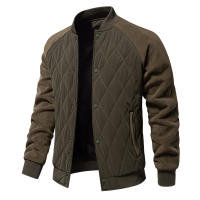Chaqueta gruesa acolchada de terciopelo para hombre, chaqueta informal europea y americana, chaqueta superior de manga raglán, novedad de Otoño de 2024 - details 14