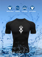 Camiseta De Compresión Con Estampado Para Hombre Verano Manga Corta Guardia Contra Arrugas Deporte Secado Rápido Camiseta De Base - details 12