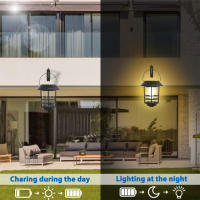 Lámpara De Pared Solar Exterior IP65 Impermeable LED Para Porche Jardín Decoración De Balcón Terraza Iluminación Luz De Parede - details 4