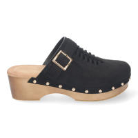 Davinia Shoes Zueco de Tacon para Mujer, Comodos y Elegantes, Detalles de Tachuelas, Pala Calada, y Talon Abierto. Shoes&Blues.es DB-3241-Negro - details 1