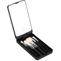 Juego de brochillas de maquillaje de viaje con Espejo con Luz LED y 5 - details 1