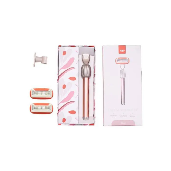 FLER Afeitadora de Aluminio Blush Rosa - Tecnología Rola-Tek5 - 1