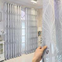 Cortinas De Lujo Jacobeanas Gris Blanca Para Dormitorio Y Sala De Estar Ventanas De Paredes Y Patios Europeas Sastre Tulle Con Anillos Grommet - details 1