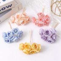 6PCS Rosas Artificiales De Seda Pequeñas Para Boda Decoración De Vaso Accesorio Para Novia Decoración De Hogar Y Dormitorio - details 11
