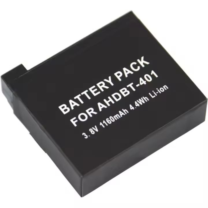 Batería compatible GoPro Hero4 / Hero 4 Black, Silver, Surf & Music Edition ⋆ AHDBT-401 ⋆ Capacidad 1160mAh ⋆ Ideal como recambio o batería adicional ⋆ Compatible y segura ⋆ Envío desde España - 1