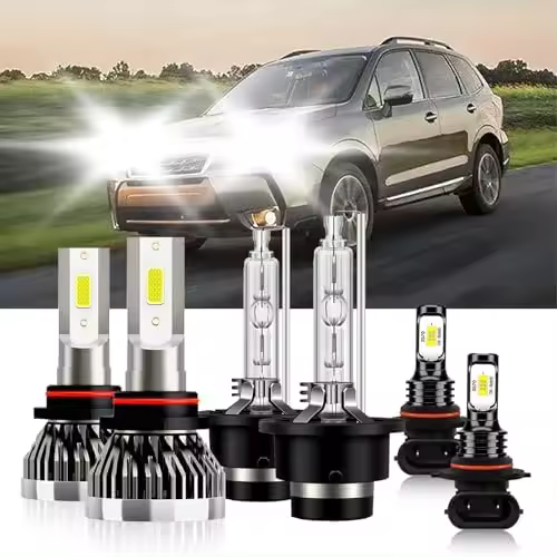 Compatible con bombillas Subaru Forester 2006-2013, kit de bombillas de luz alta 9005 + luz baja D2S + luces antiniebla 9005, Plug and Play, paquete de 6 - 1