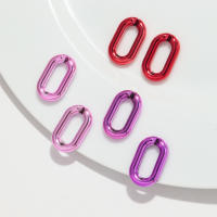 30pcs Bolas De Acero Metálico Para Pulseras Collares Y Aretes DIY Forma Oval Tamaño 27x16mm Accesorios De Joyería - details 5