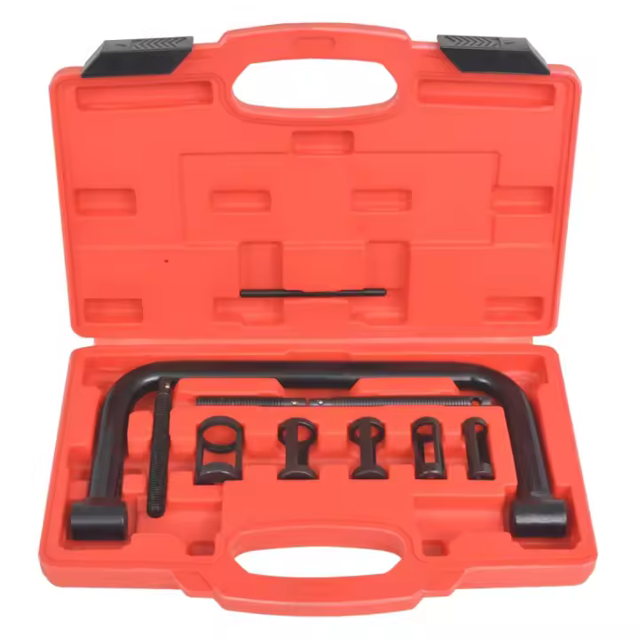 vidaXL Compresor de muelles de válvula 10 piezas Set de herramientas - 1