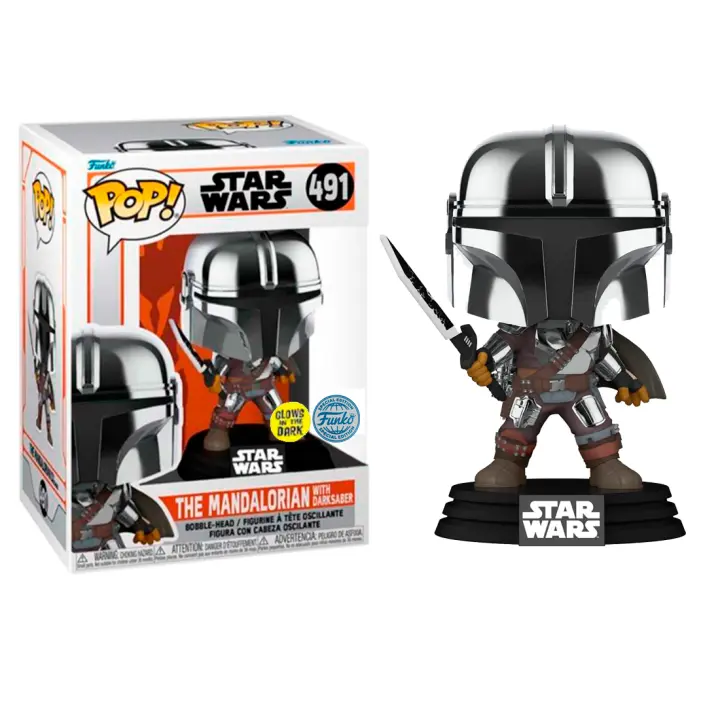 Funko Mandalorian Mandalorian  491 Dark saber darksaber GITD exclusivo     Star Wars Funko Pop Star Wars   Star Wars Funko Pop - 1