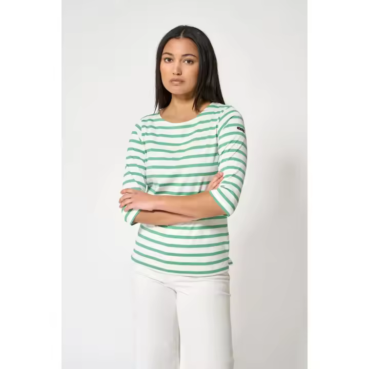 Batela Marcas Mujer Ropa Camisetas y tops REBAJAS Y OUTLET REBAJAS Y OUTLET MUJER OUTLET Camisetas, tops, blusas  Camiseta manga francesa o marsellesa -Batela- A2057-MUC45 verde - 1