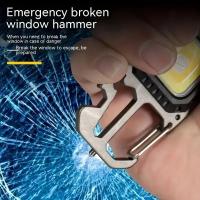 Linterna De Bolsillo LED Portátil Con Martillo De Seguridad Y Llave De Pico Recargable Para Camping Exterior Y Uso Diario - details 3