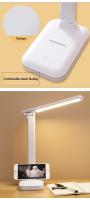 Lámpara De Mesa LED Con Interruptor Táctil Blanco Plegable Para Dormitorio Luz Nocturna De Lectura Cuidado Ocular Con Enchufe USB Dimmable - details 8