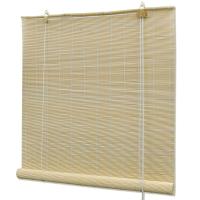 vidaXL Estor Enrollable Ventana de Bambú 80x160cm Persiana Venecianas Color Beige,  Marrón, y mas - details 1