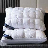 Cojín de soporte de Cuello de calidad de hotel de lujo, hipoálgica, lavable a Máquina, relleno de Fibre de poliéster elegante para un sueño profundo y comodidad(Una almohada) - details 0