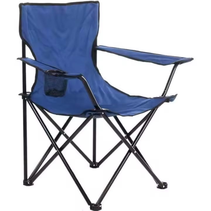 Silla Plegable de Camping de Acero, 50x50x80cm, Silla de Acampada Plegable, Ideal para Camping o Pesca, Estructura de Acero Resistente y Asiento de Lona Impermeable - 1