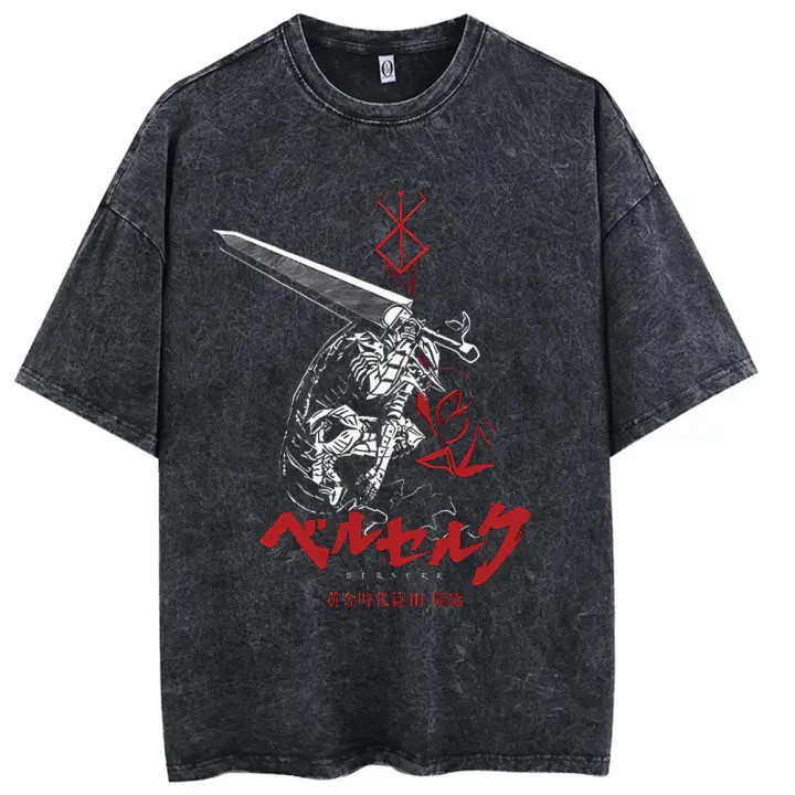 Camiseta Hip Hop Para Hombres Estilo Callejero Retro Vintage Tejido De Algodón Manga Corta Gráfico De Anime Harajuku Casual - 1