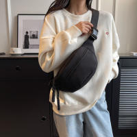 Bolsa De Cintura Para Mujer Nueva En Lona Estilo Coreano Portátil Con Cierre De Cremallera Bolsa De Hombro Y Pecho Deportiva Casual Unisex - details 5