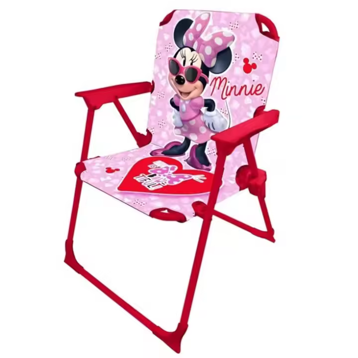 Silla Plegable con Brazos de 38x32x53cm Animado, Silla para  Niños para Playa, Camping, Ligero y  Cómodo de Llevar, Silla Infantil, Resistente y segura, Uso interior/Exterior con cierre de seguridad Stitch, Minnie, Frozen, Spider, Peppa, Canina patrulla - 1