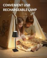 Lámpara De Escritorio LED Táctil Recargable Con USB Impermeable Para Ambiente De Restaurante Y Oficina Luz De Mesa Moderna - details 5
