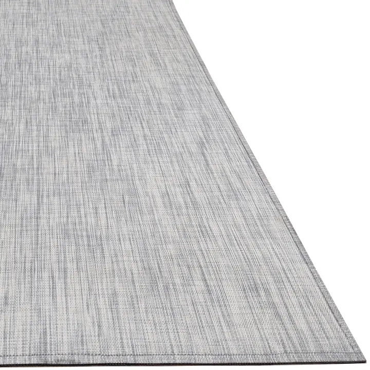 T & I 1979 ALFOMBRAS Y MOQUETAS Alfombra Vinilo Trenzado Marfil Plata Alta Resistencia Base Pvc Antideslizante - 1