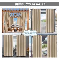 Cortinas De Patio Grande Impermeables Para Exteriores Bloqueo De Sol Jardín Cortinas Térmicas Gruesas Para Gazebo Pergola Ventanas Modernas De Polyester Algodón - details 13