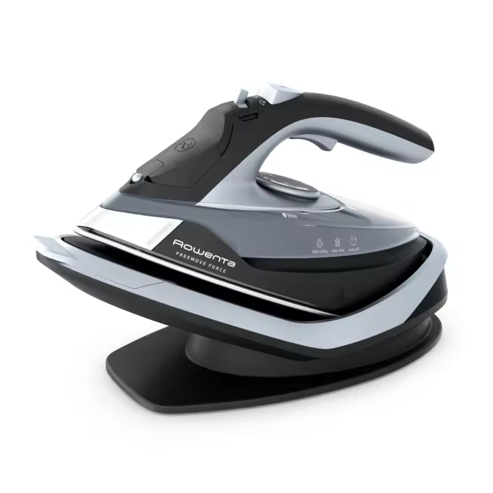 Rowenta Freemove Force, plancha de vapor sin cable, eficiente, calentamiento rápido, ligera, recarga rápida, 40 g/min de salida de vapor, apagado automático, DE6720D1 - 1