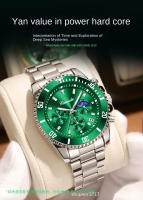 Reloj De Hombre De Lujo Con Tres Ojos Verdaderos Serie Fantasma De Agua Verde Reloj Deportivo Impermeable Con Luz Nocturna Y Cuarzo - details 0